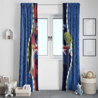 Southland Anniversary Day Window Curtain Murihiku 1861 Maori Bird Mix Pohutukawa LT14 - Polynesian Pride