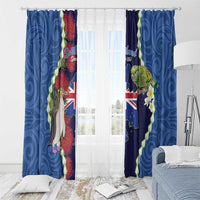 Southland Anniversary Day Window Curtain Murihiku 1861 Maori Bird Mix Pohutukawa LT14 - Polynesian Pride