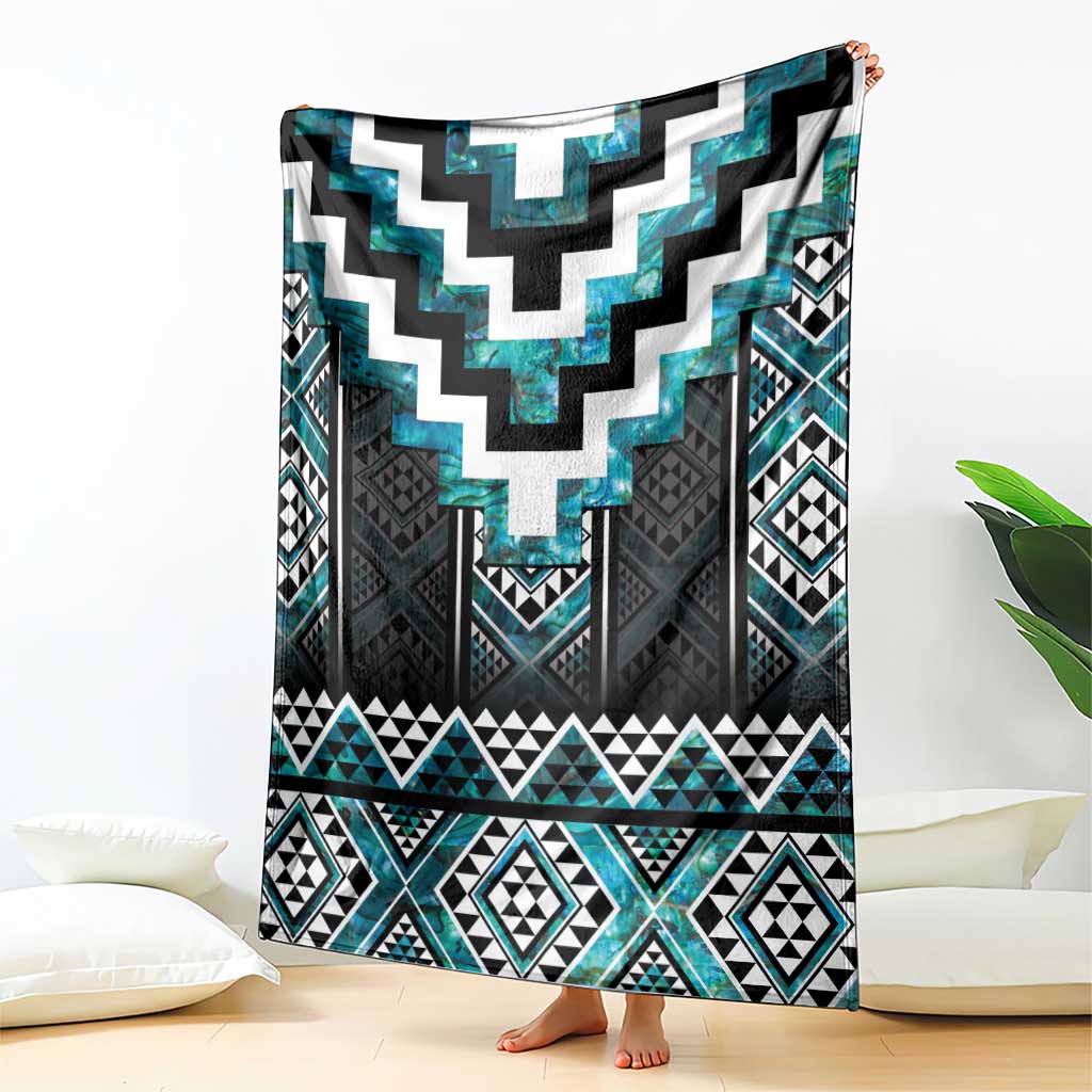 Paua Shell Taniko Pattern Aotearoa Blanket Niho Taniwha Mix Poutama LT14 - Polynesian Pride