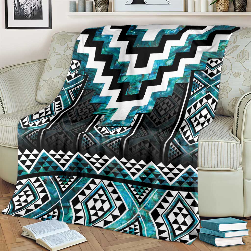 Paua Shell Taniko Pattern Aotearoa Blanket Niho Taniwha Mix Poutama LT14 - Polynesian Pride