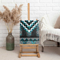Paua Shell Taniko Pattern Aotearoa Canvas Wall Art Niho Taniwha Mix Poutama LT14 - Polynesian Pride