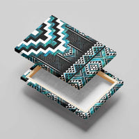 Paua Shell Taniko Pattern Aotearoa Canvas Wall Art Niho Taniwha Mix Poutama LT14 - Polynesian Pride
