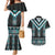Paua Shell Taniko Pattern Aotearoa Couples Matching Mermaid Dress and Hawaiian Shirt Niho Taniwha Mix Poutama