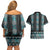 Paua Shell Taniko Pattern Aotearoa Couples Matching Off Shoulder Short Dress and Hawaiian Shirt Niho Taniwha Mix Poutama