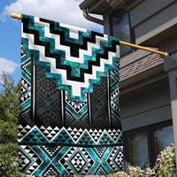 Paua Shell Taniko Pattern Aotearoa Garden Flag Niho Taniwha Mix Poutama