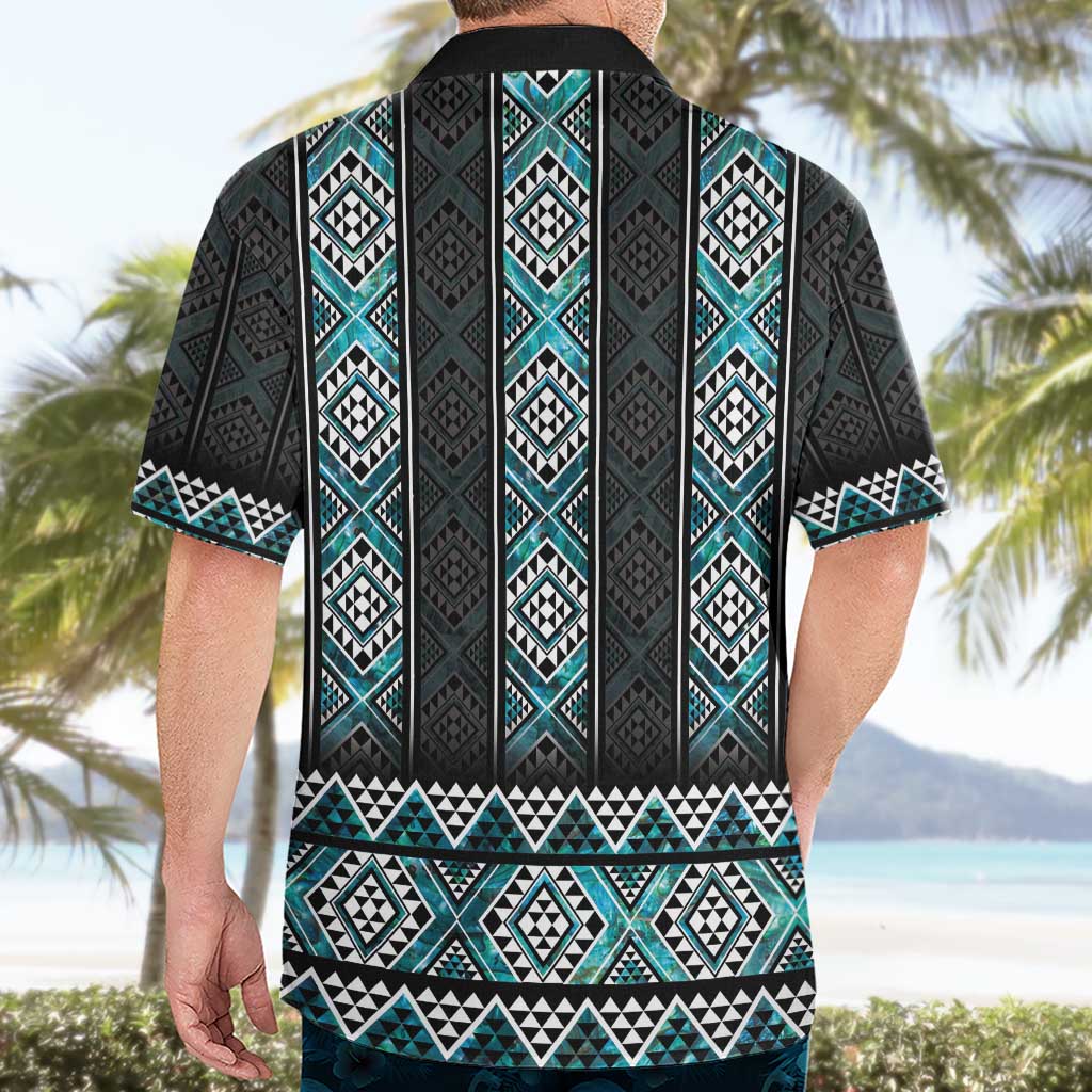 Paua Shell Taniko Pattern Aotearoa Hawaiian Shirt Niho Taniwha Mix Poutama LT14 - Polynesian Pride
