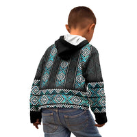 Paua Shell Taniko Pattern Aotearoa Kid Hoodie Niho Taniwha Mix Poutama