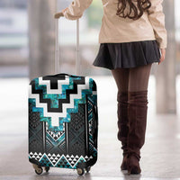 Paua Shell Taniko Pattern Aotearoa Luggage Cover Niho Taniwha Mix Poutama