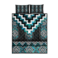 Paua Shell Taniko Pattern Aotearoa Quilt Bed Set Niho Taniwha Mix Poutama LT14 - Polynesian Pride