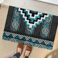 Paua Shell Taniko Pattern Aotearoa Rubber Doormat Niho Taniwha Mix Poutama LT14 - Polynesian Pride