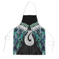 Aotearoa Korowai Motif Apron Hei Matau Poutama Maori Pattern LT14 Turquoise - Polynesian Pride