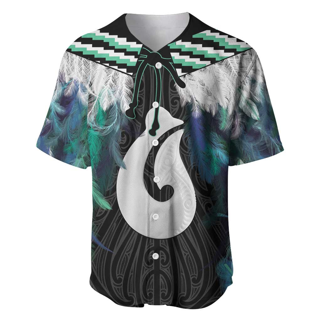 Aotearoa Korowai Motif Baseball Jersey Hei Matau Poutama Maori Pattern