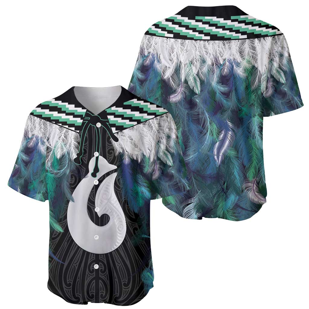 Aotearoa Korowai Motif Baseball Jersey Hei Matau Poutama Maori Pattern