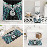 Aotearoa Korowai Motif Bathroom Set Hei Matau Poutama Maori Pattern - Polynesian Pride