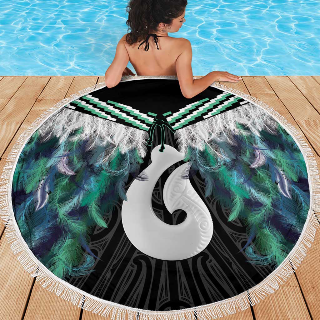 Aotearoa Korowai Motif Beach Blanket Hei Matau Poutama Maori Pattern LT14 - Polynesian Pride