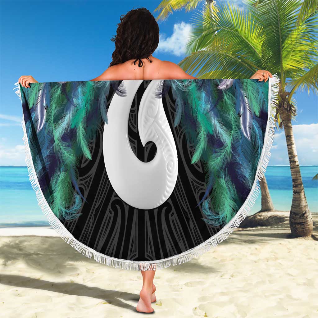 Aotearoa Korowai Motif Beach Blanket Hei Matau Poutama Maori Pattern LT14 - Polynesian Pride