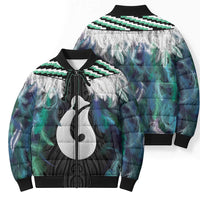 Aotearoa Korowai Motif Bomber Puffer Jacket Hei Matau Poutama Maori Pattern LT14 - Polynesian Pride