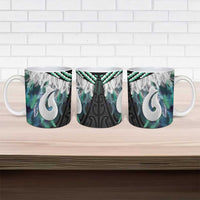 Aotearoa Korowai Motif Ceramic Mug Hei Matau Poutama Maori Pattern - Polynesian Pride