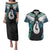 Aotearoa Korowai Motif Couples Matching Puletasi and Hawaiian Shirt Hei Matau Poutama Maori Pattern