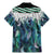Aotearoa Korowai Motif Family Matching Mermaid Dress and Hawaiian Shirt Hei Matau Poutama Maori Pattern