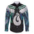 Aotearoa Korowai Motif Family Matching Mermaid Dress and Hawaiian Shirt Hei Matau Poutama Maori Pattern