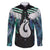 Aotearoa Korowai Motif Family Matching Puletasi and Hawaiian Shirt Hei Matau Poutama Maori Pattern