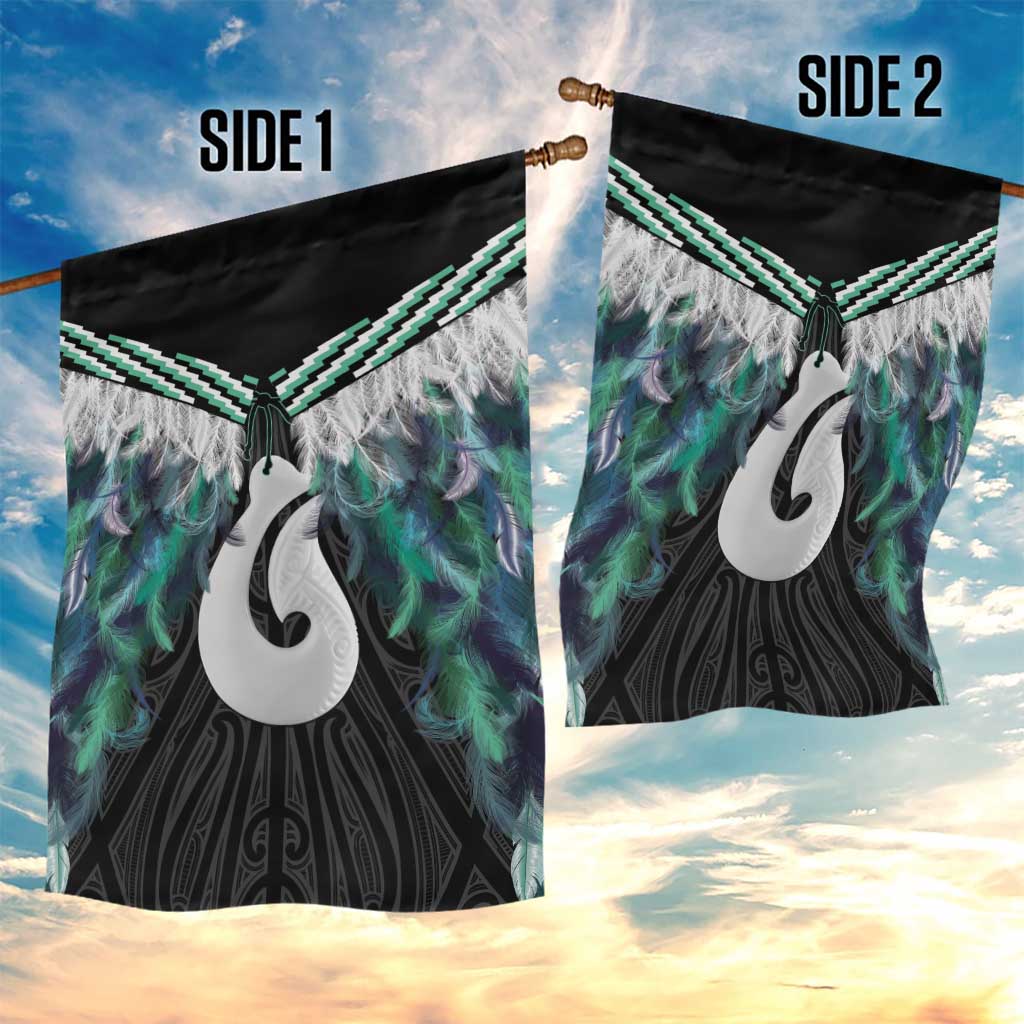 Aotearoa Korowai Motif Garden Flag Hei Matau Poutama Maori Pattern