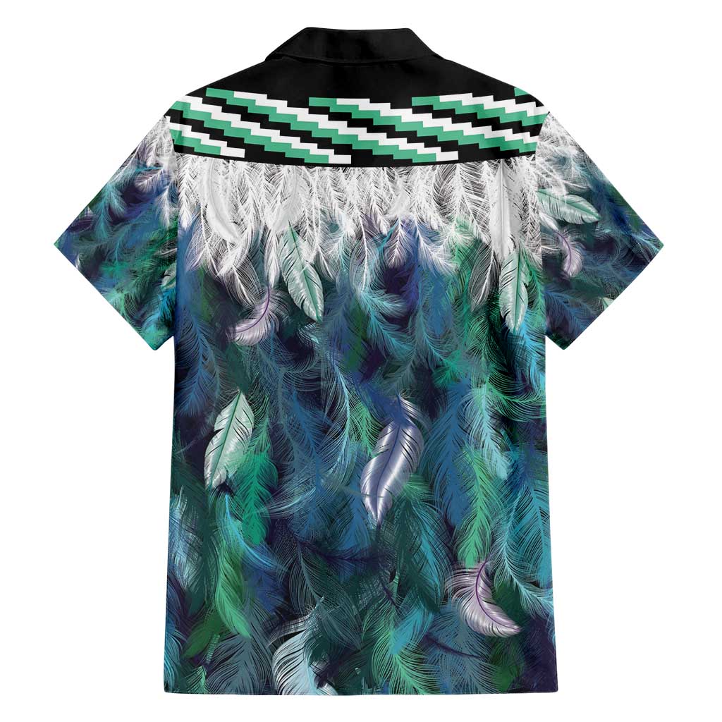 Aotearoa Korowai Motif Hawaiian Shirt Hei Matau Poutama Maori Pattern