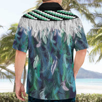 Aotearoa Korowai Motif Hawaiian Shirt Hei Matau Poutama Maori Pattern