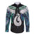 Aotearoa Korowai Motif Long Sleeve Button Shirt Hei Matau Poutama Maori Pattern