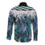Aotearoa Korowai Motif Long Sleeve Button Shirt Hei Matau Poutama Maori Pattern