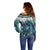 Aotearoa Korowai Motif Off Shoulder Sweater Hei Matau Poutama Maori Pattern
