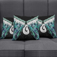 Aotearoa Korowai Motif Pillow Cover Hei Matau Poutama Maori Pattern - Polynesian Pride