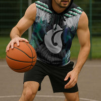 Aotearoa Korowai Motif Sleeveless Hoodie Hei Matau Poutama Maori Pattern LT14 - Polynesian Pride