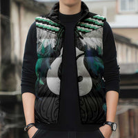 Aotearoa Korowai Motif Sleeveless Puffer Jacket Hei Matau Poutama Maori Pattern LT14 - Polynesian Pride