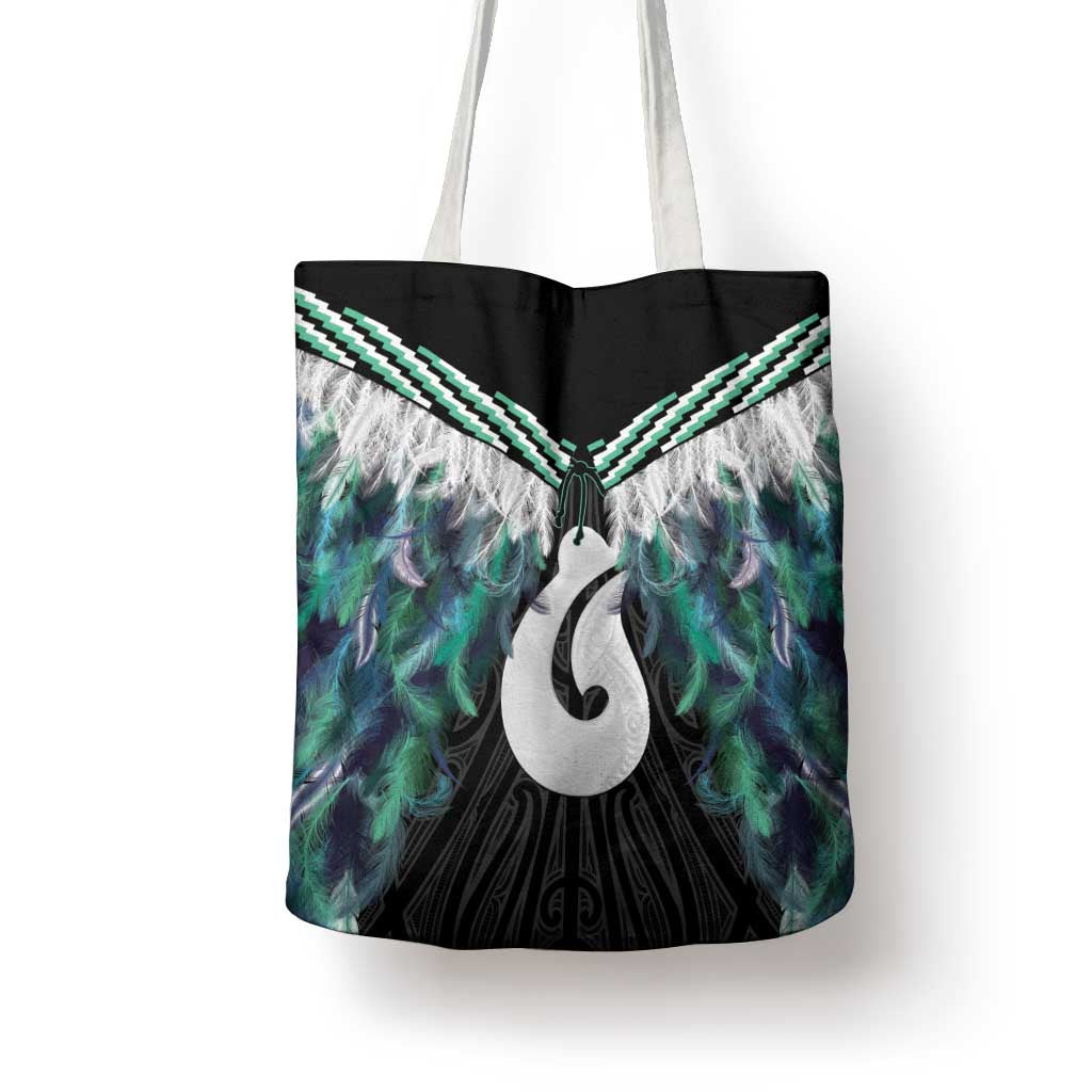 Aotearoa Korowai Motif Tote Bag Hei Matau Poutama Maori Pattern - Polynesian Pride