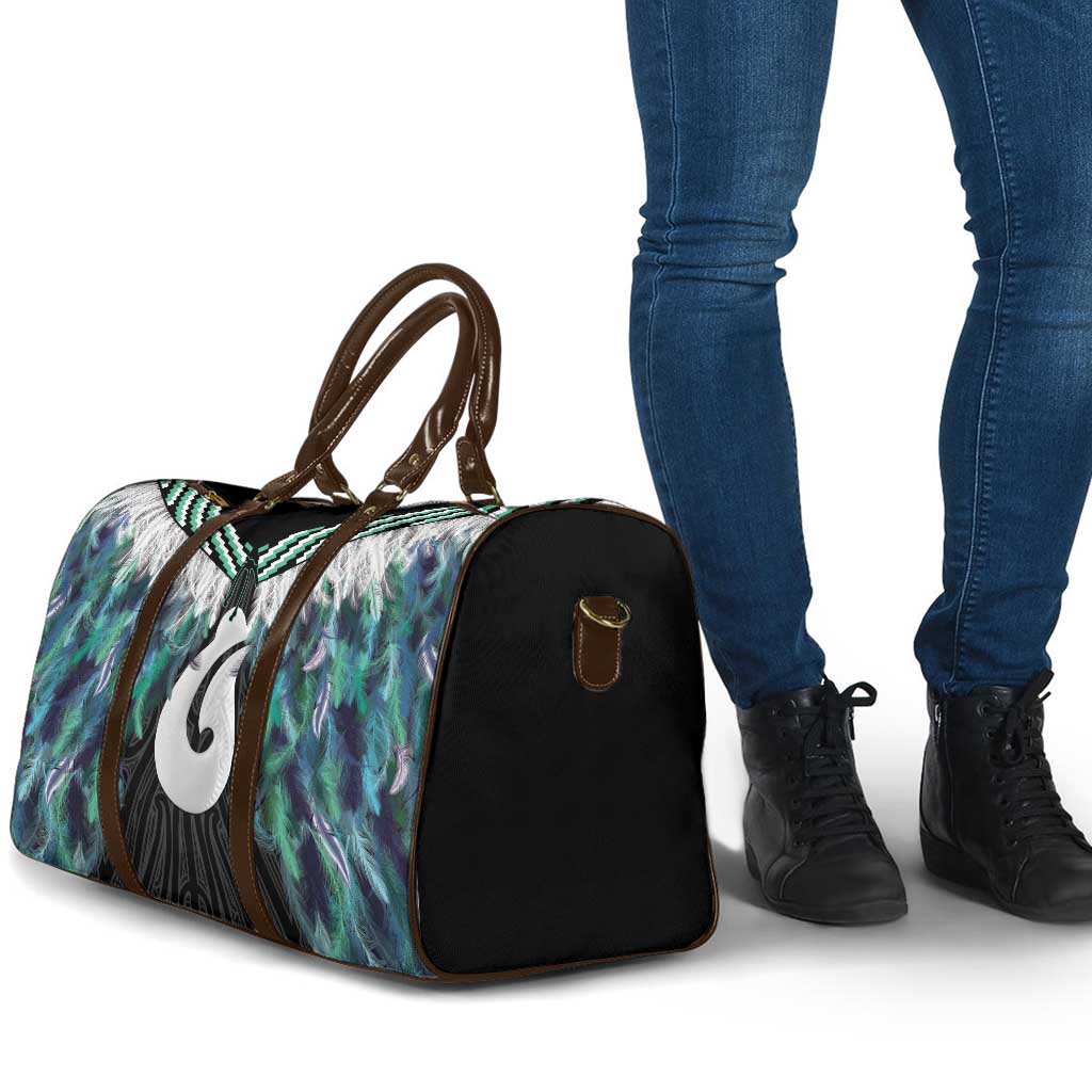 Aotearoa Korowai Motif Travel Bag Hei Matau Poutama Maori Pattern - Polynesian Pride