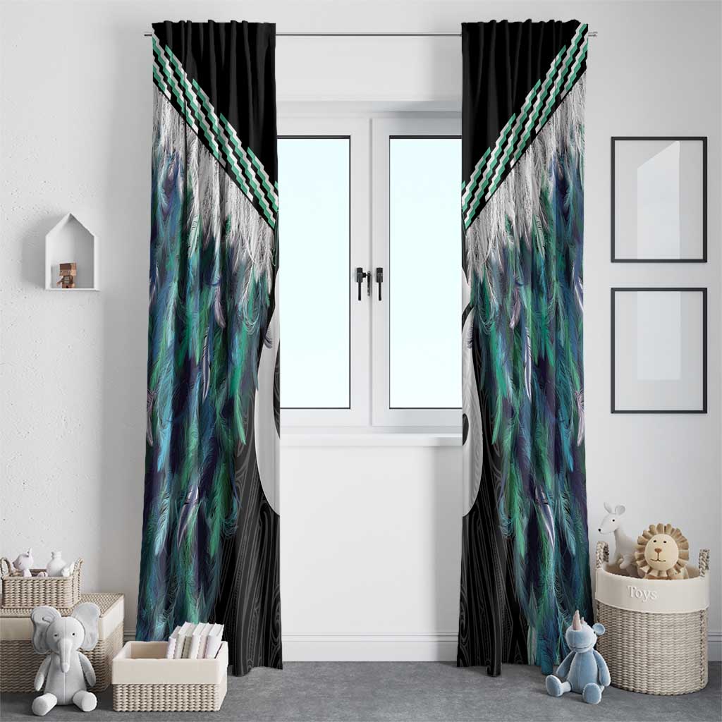 Aotearoa Korowai Motif Window Curtain Hei Matau Poutama Maori Pattern