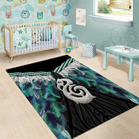 Aotearoa Korowai Motif Area Rug Hei Manaia Poutama Maori Pattern