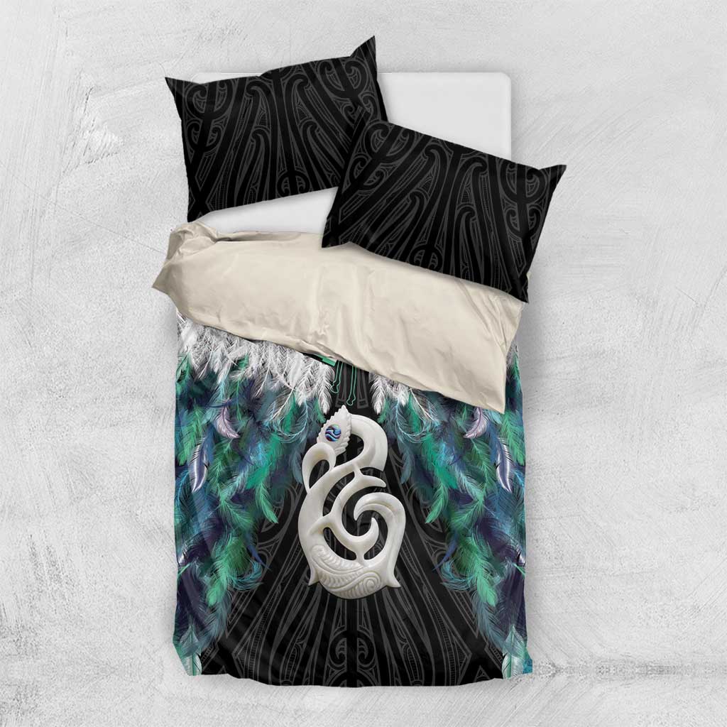 Aotearoa Korowai Motif Bedding Set Hei Manaia Poutama Maori Pattern