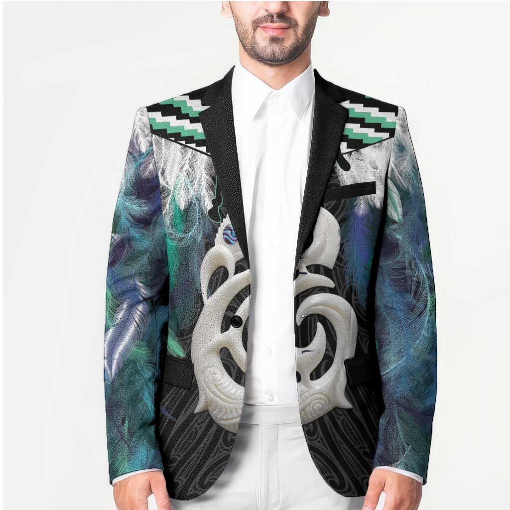 Aotearoa Korowai Motif Blazer Hei Manaia Poutama Maori Pattern LT14 - Polynesian Pride