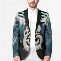 Aotearoa Korowai Motif Blazer Hei Manaia Poutama Maori Pattern LT14 - Polynesian Pride