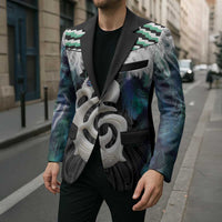 Aotearoa Korowai Motif Blazer Hei Manaia Poutama Maori Pattern LT14 - Polynesian Pride