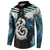 Aotearoa Korowai Motif Button Sweatshirt Hei Manaia Poutama Maori Pattern