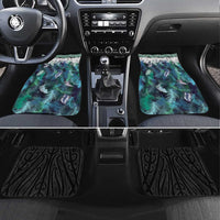 Aotearoa Korowai Motif Car Mats Hei Manaia Poutama Maori Pattern LT14 Set 4pcs Turquoise - Polynesian Pride