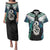Aotearoa Korowai Motif Couples Matching Puletasi and Hawaiian Shirt Hei Manaia Poutama Maori Pattern