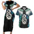 Aotearoa Korowai Motif Couples Matching Short Sleeve Bodycon Dress and Hawaiian Shirt Hei Manaia Poutama Maori Pattern
