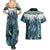 Aotearoa Korowai Motif Couples Matching Summer Maxi Dress and Hawaiian Shirt Hei Manaia Poutama Maori Pattern