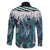 Aotearoa Korowai Motif Family Matching Puletasi and Hawaiian Shirt Hei Manaia Poutama Maori Pattern