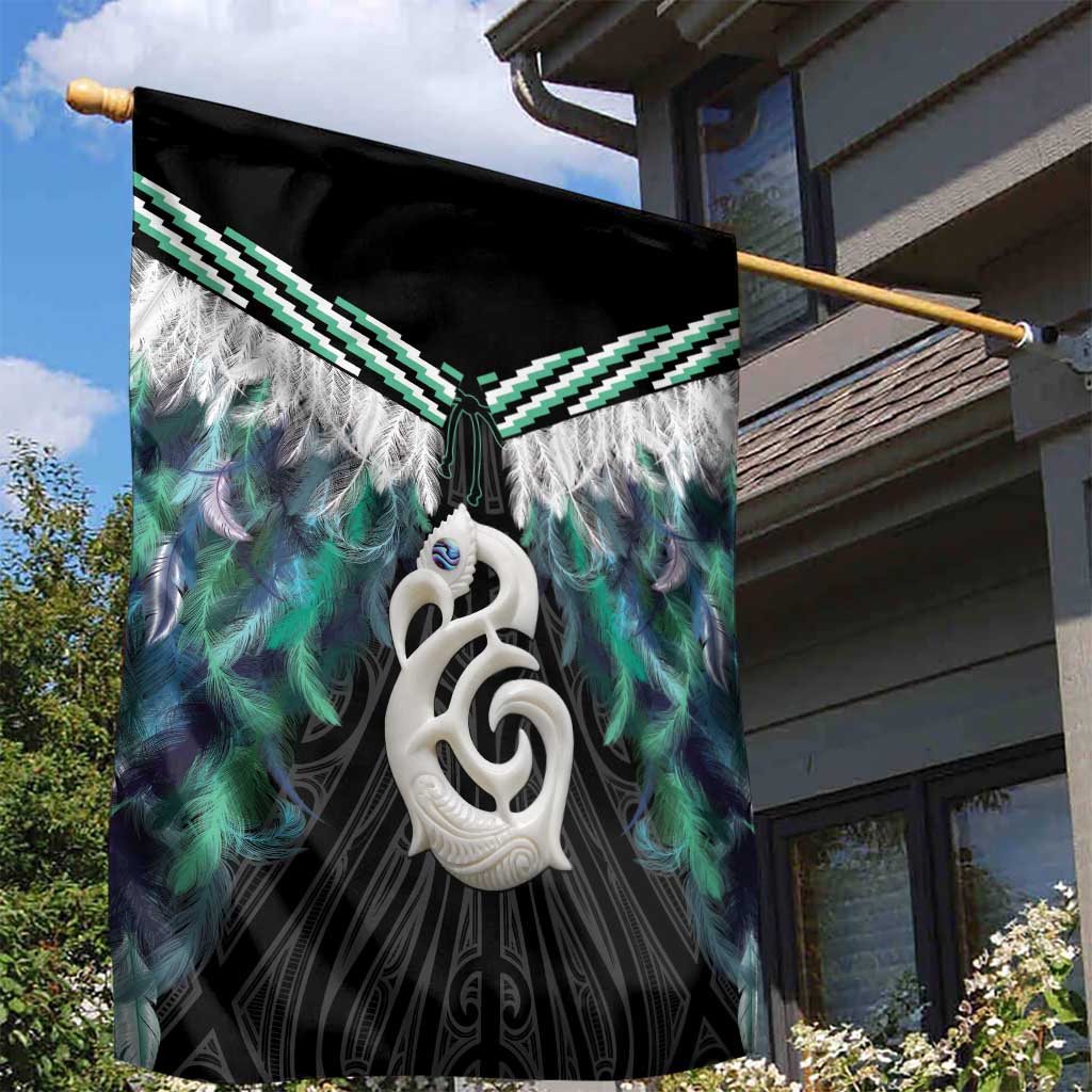Aotearoa Korowai Motif Garden Flag Hei Manaia Poutama Maori Pattern